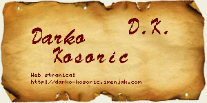 Darko Kosorić vizit kartica